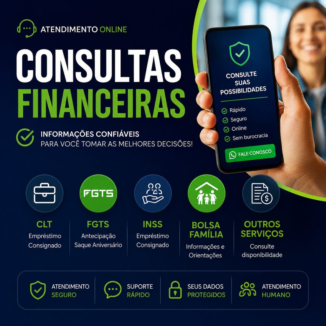 Atendimento Financeiro CLT FGTS INSS